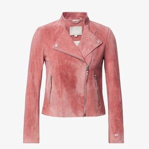 NWT Soia & Kyo Pink Leather Moto Jacket